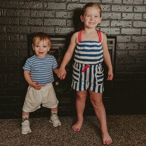 Janie And Jack Toddler Striped 100% Cotton‎ T Shirt Size 12-18 Months